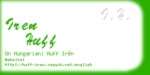 iren huff business card